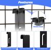 Grid Wall with Slotted Hooks Multifunctional Hanging Accessories Suitable for Office and Home Black 25PCS