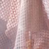 100x140cm Mesh Plaid Fabric Textured Organza Crisp Fabric for Sewing Bridal Dress Headdress Bottoming Garment DIY Materials