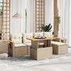 VidaXL Garden Lounge Set with Cushions 6 Pcs, Patio Sofas, Patio Furniture Set, Outdoor Furniture, Beige 3273494
