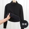 Kids Girls Thick Fleece Lined High Neck Knit Sweater Warm Pullover Base Layer