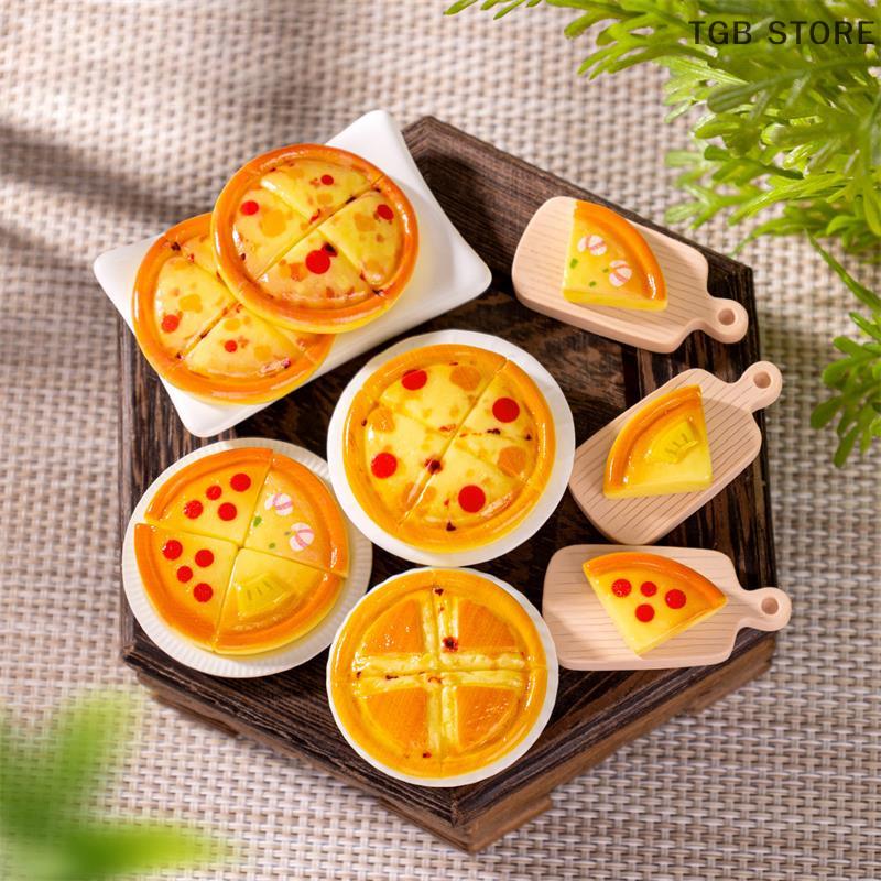 5/10PCS Pizza Food Miniature Models Ornaments Decor Simulation DIY Resin Accessories