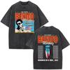 Washed Vintage Bad Bunny DTMF Tour Merch T Shirt Debi Tirar Mas Fotos Tshirt Men Women Fashion Hip Hop Oversized Tshirts Tops