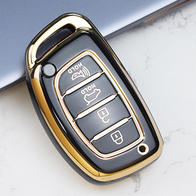 

4 Buttons Flip Folding Key Tpu Car Key Case Cover For Hyundai Sonata Key Shell Fob Auto Car Accessories
