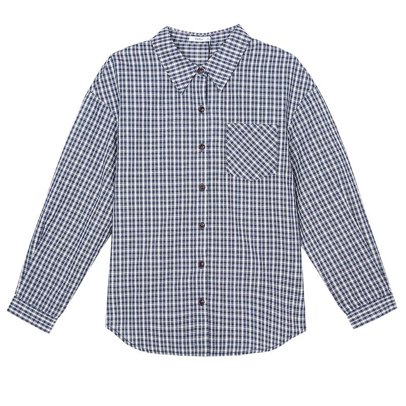 Женская винтажная клетчатая рубашка с длинным рукавом Betu M