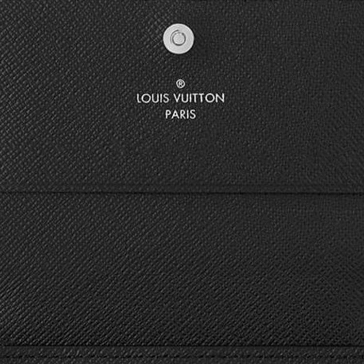 Louis Vuitton Obálka Držák na vizitky Černá Monogram Eclipse Plátno Pánské peněženky M12874