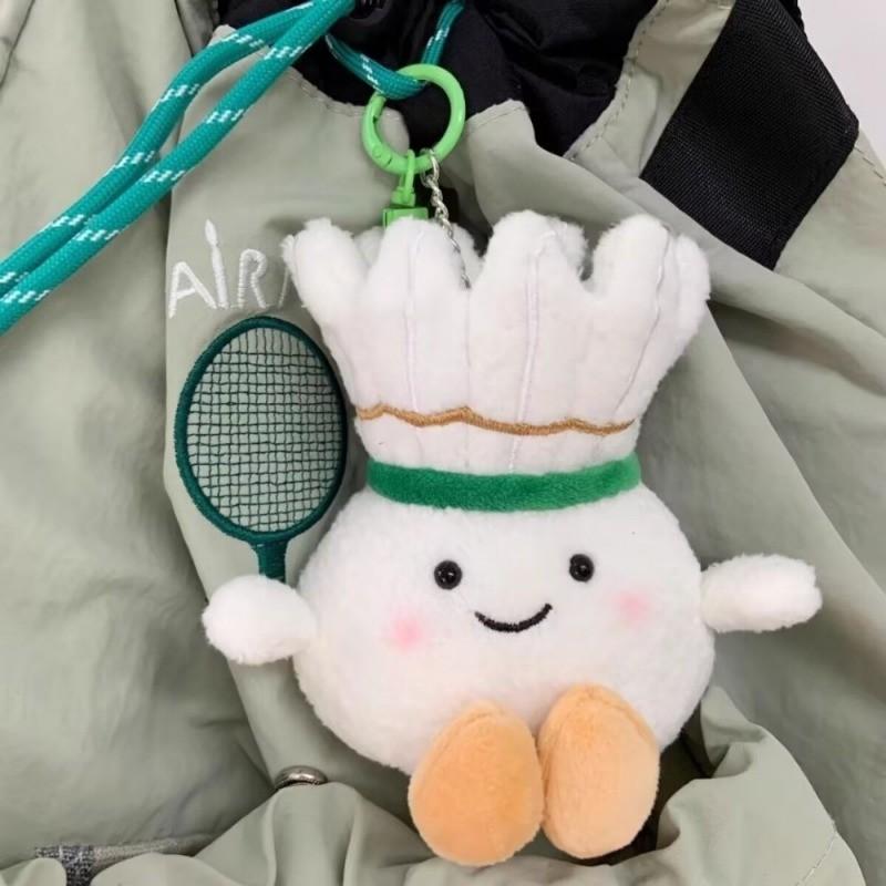 Creative Badminton Plush Doll Keychain Backpack Pendant Doll Gift