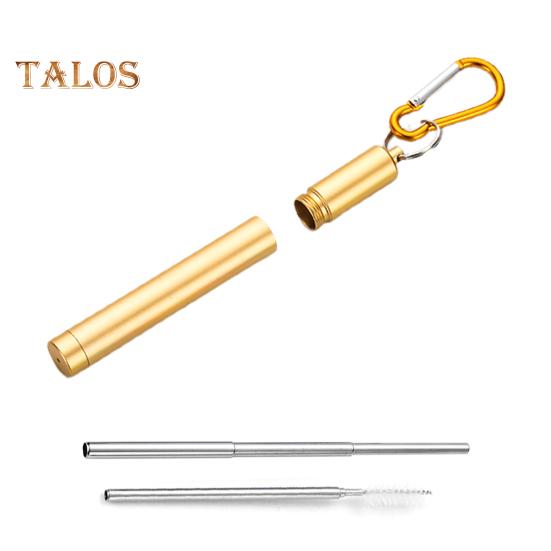 1 sada teleskopického brčka s odnímatelným protiskluzovým multifunkčním brčkem z nerezové oceli s úložným pouzdrem pro děti