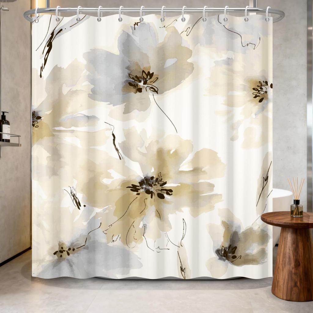 Waterproof Fabric Shower Curtain-Cute Black Cat Animal Print Bathroom Curtain for Kids, Funny Bath Curtain with Hooks Bathroom