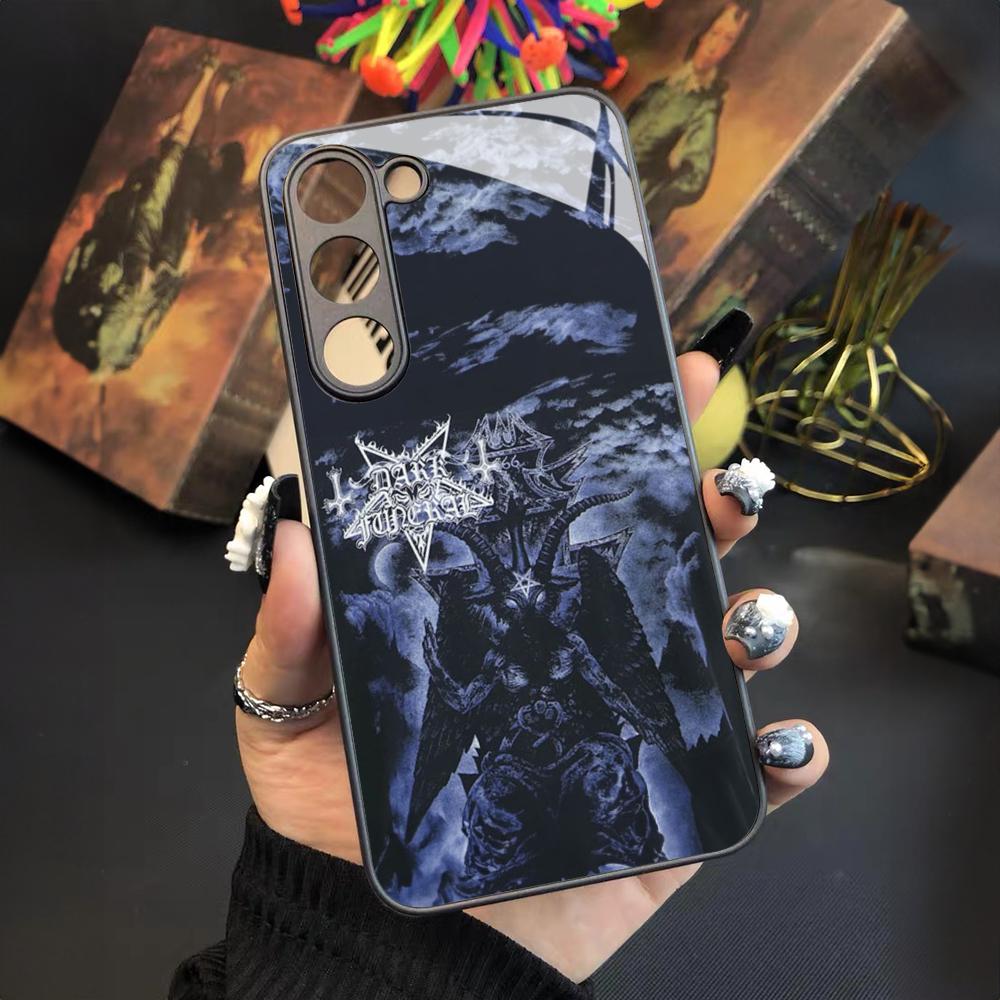 Heavy Metal Dark Funeral Band Phone Case For Samsung Galaxy S26 S25 S24 S23 S22 S20 S21 Ultra Plus Fe Colored Silver Cover