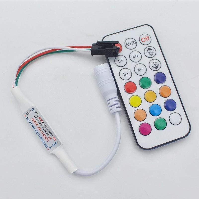 1 Set RF Wireless Remote Control DC5-24V Mini Controller 3-PIN LED Controller For Dream Color WS2812B WS2812 WS2811 Light Strip