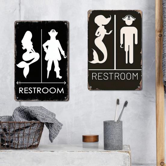 Vintage Metal Tin Sign Stylish Wall Art Plaques 11.8x7.9 Inch Retro Decorative Signs Wall Decor for Bedroom Kitchen Living Room Cafes Bar Public