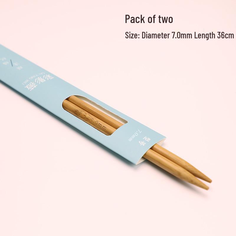 Karbonisierte Bambusgarn- & Schalstrickwerkzeug-Set - Gerade, dicke Nadeln zum Handstricken & Häkeln