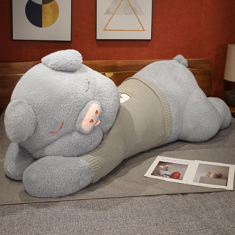 Large Sweater Lying Down Pig Doll Plush Toy Pig Doll Girl Bed Sleeping Throw Pillow Soothing Doll