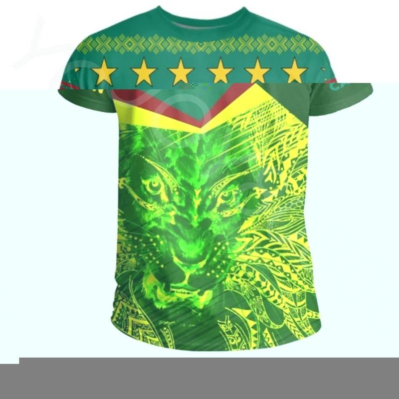 Men's Round Neck Short Sleeve Shirts 3D Print Ethnic African Clothing Summer New Hot Sale T Shirts 2022