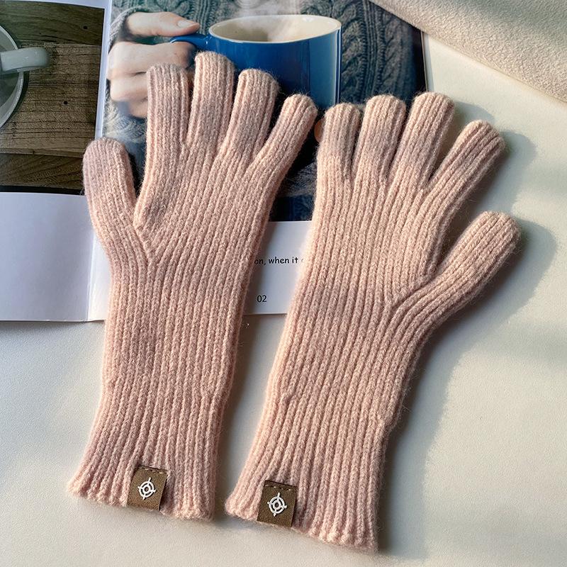 2022  Touch Screen Winter Gloves For Women Cashmere Mittens Ladies Fashion  Knitted  Warm Hand  Gloves