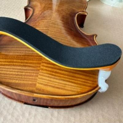 Spalliera Regolabile in Legno Massiccio per Violino per Bambini e Adulti - Accessorio con Pad e Supporto in Legno