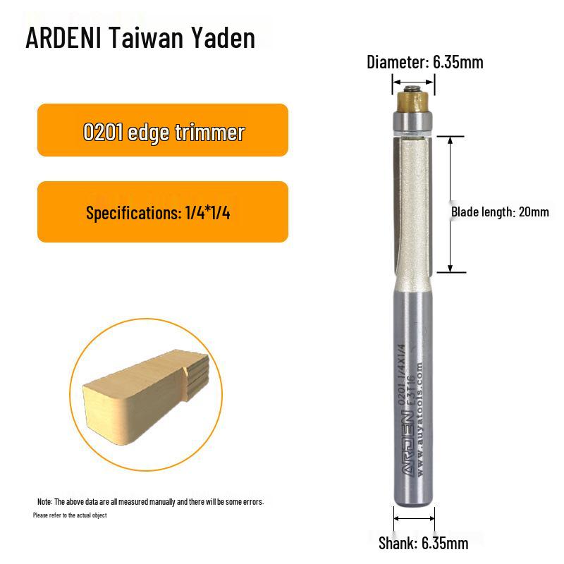 Yaden Woodworking Router Bit: Extended Bearing Edge Banding Burr Engraving Tool - Professional Grade Straight Knife.