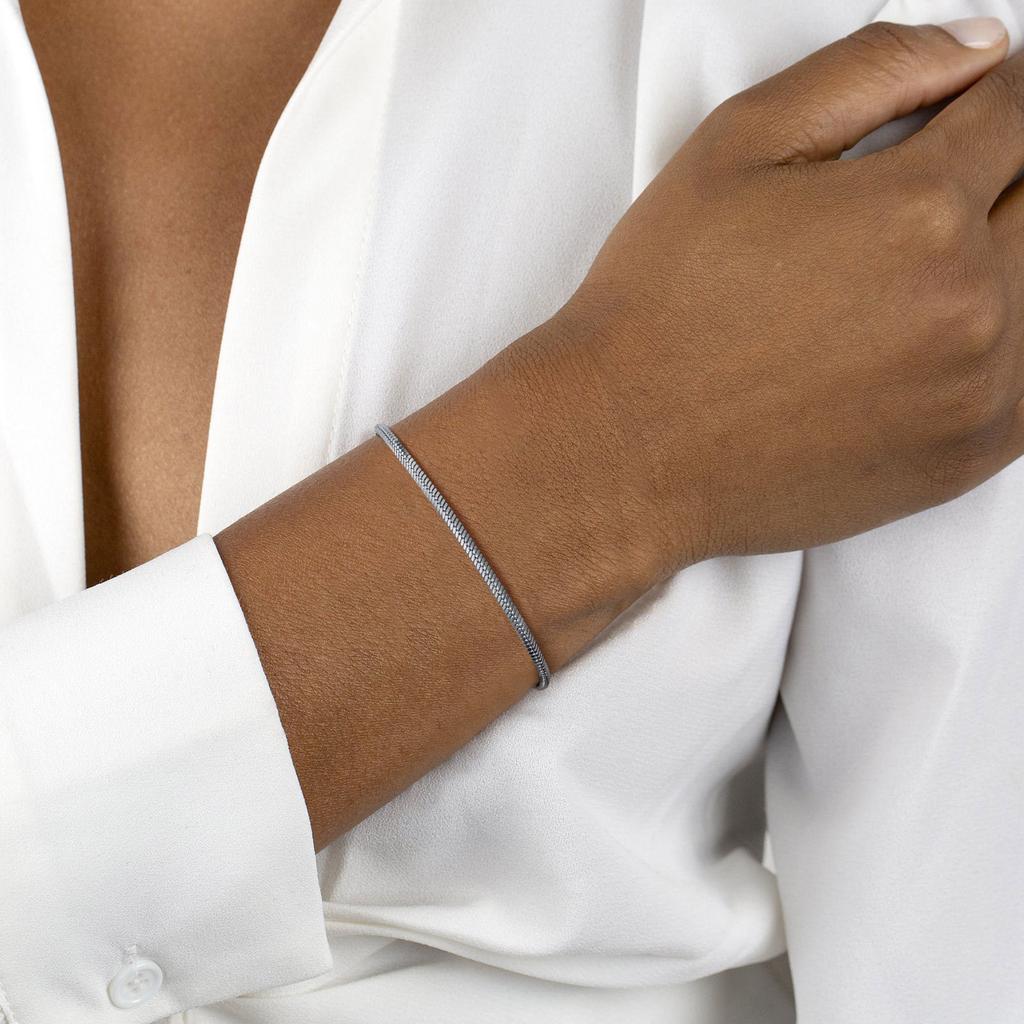 Trendy Square Snake Chain Bracelets Stackable For Women Lady, Stainless Steel Links Wristband Bracelet Adjustable Unisex Jewelry