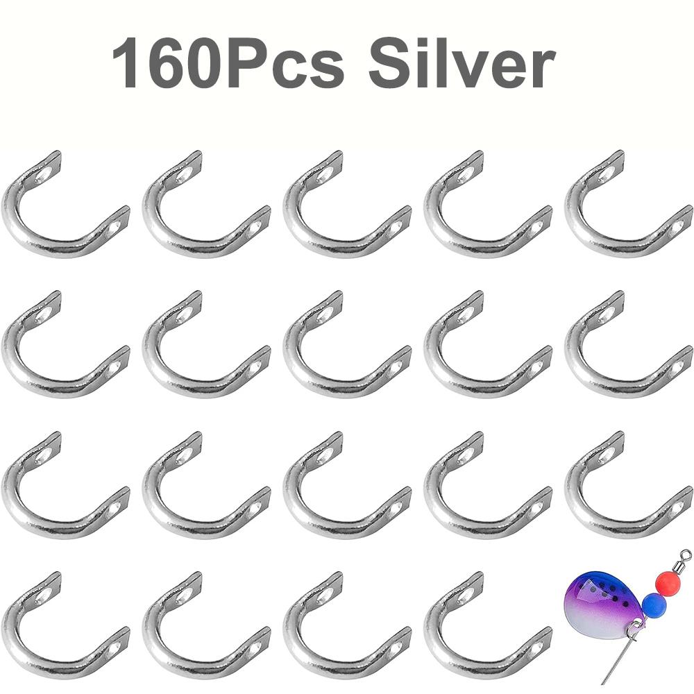 

160 шт. Рыболовные вертлюжки Easy Spin Spinner Clevis Рыболовная блесна Спиннербейт Латунные/Пластиковые Лепестки для Спиннеров Clevis для Аксессуаров для Приманок