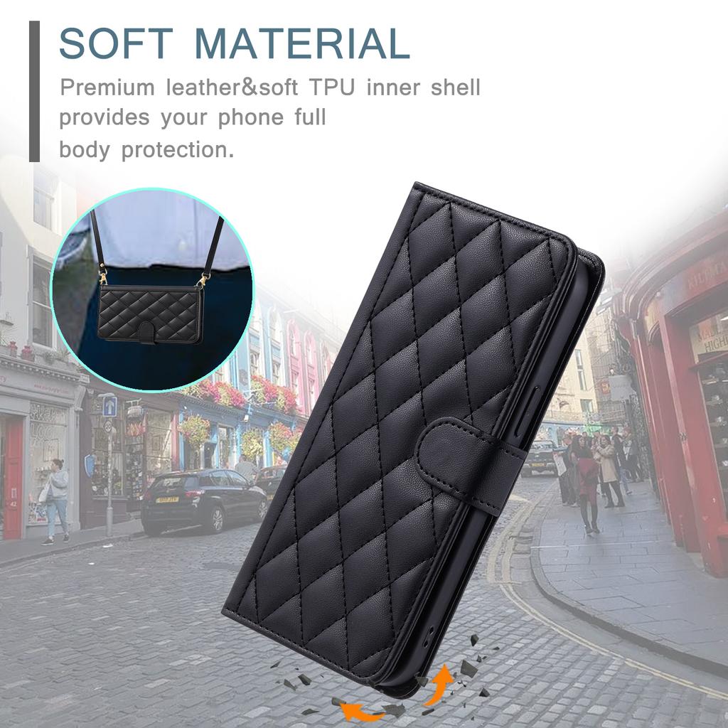 For Samsung Galaxy A14 5G/4G Case Wallet Folding Stand Leather Phone Cover with Straps
