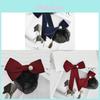 Womens Blue Polyester Bow Tie With Button Or Tie Closure For School Uniforms And Office Wear