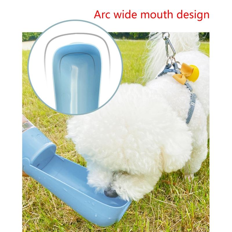 Portable Dog Water Bottle 450ml Dog Walking Travel Bottle Puppy Water Leak Proof Food Grade Dog Water Drink Bottle