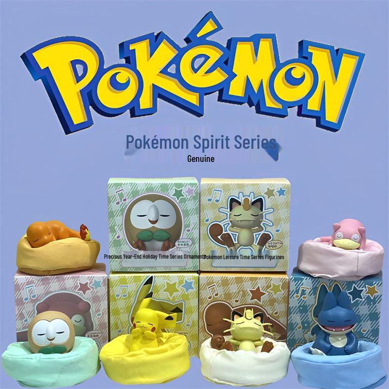 New Genuine Pokémon Leisure Series Sleeping Posture Blind Box Figurines