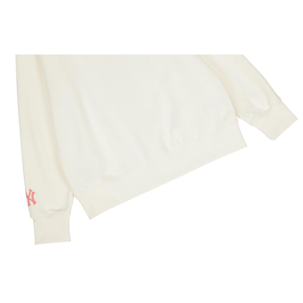 New MLB New York Yankees Sweatshirts Unisex Cream White 3AMTL0121-50CRS