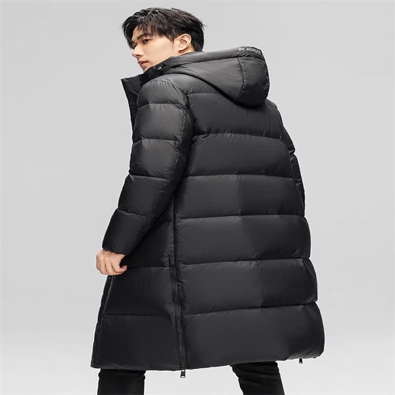 XueZhongFei Men's Mid-Length Down Jacket