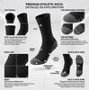 12 Pairs Of Men'S Thick And Warm Stockings - Thick Sole Cushioning For Winter And All Season Wear, Black And Gray Striped Sports