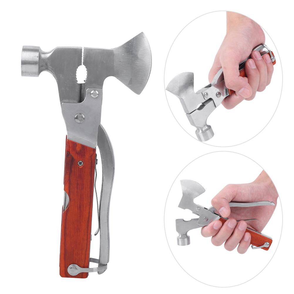 Utomhussäkerhetshammare Rostfritt stål Multifunktionskombination Bilhammare(Utomhuskombination