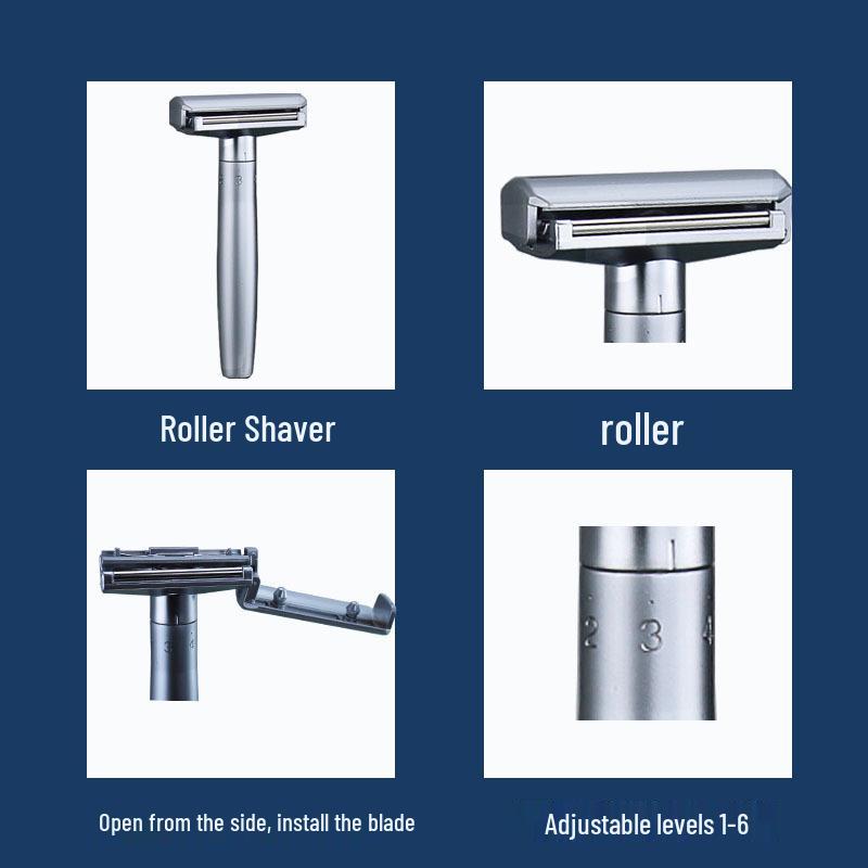 Vintage Adjustable 6-Speed Washable Shaving Razor for Full Body and Beard