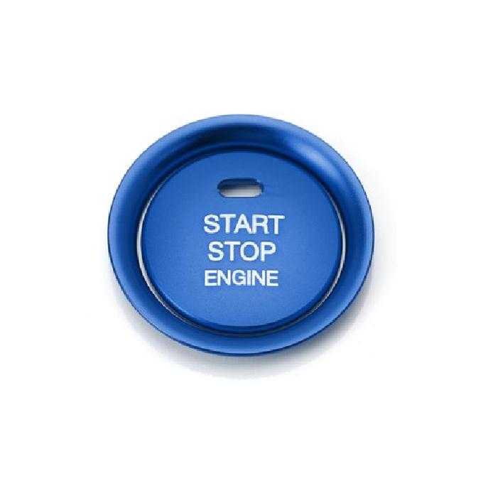 Blue Aluminum Keyless Engine Push Start Button W/ Decoration Ring For Mazda 3 6