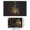 New Christmas Decoration Window Stickers Gold Xmas Tree Merry Christmas Mirror Sticker Xmas Tree Window Glass Sticker New Year