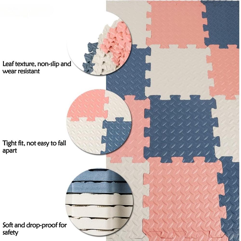 8-Piece Pack 2.5cm Thickened Baby Play Mat Non-slip Fall-proof Reusable Children's Rug Helps Train Kids Independent Thinking