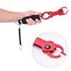 Portable Aluminium Alloy Fishing Grip Gripper Fish Lip Grabber Tool with Weigh Measure Red