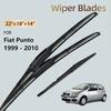 3X Front Rear Wiper Blades Set For Fiat Punto 188 MK2 1999 - 2010 2008 2007 2001 2000 Accessories Windshield Windscreen Brushes
