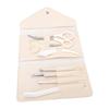 7pcs Eyebrow Trimmer Kit with Storage Bag Pimple Press Tweezers Professional Portable Eyebrow Shaping Set for Home