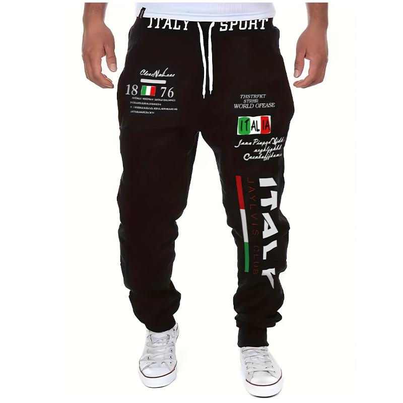 Summer Men's  Hip Hop Style Joggers Men's Casual Stretch Waist Drawstring Sports Pants Sweatpants