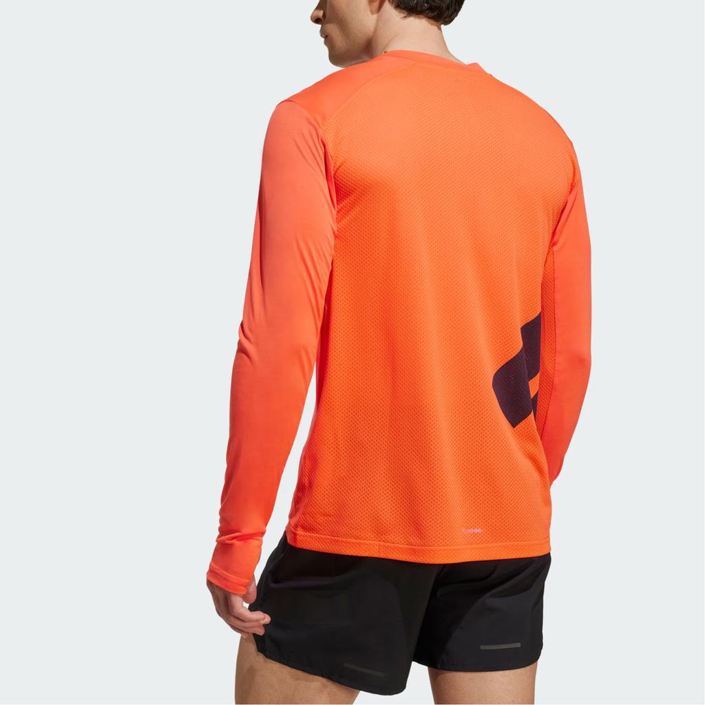 adidas Terrex Climacool Dlouhý rukáv Outdoor Rychleschnoucí Kulatý výstřih Pulovr Tričko Pánské Svršky Střední náraz-Oranžová JN5325