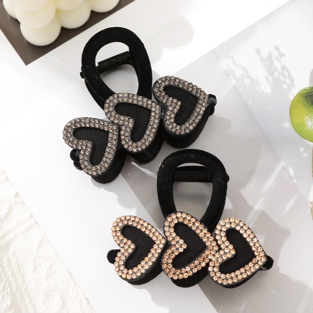 AWAYTR Shiny Rhinestone Hair Claws Fashion Crystal Hair Clips Crab For Women Girl Gift Hair Accessories Valentine Headwear