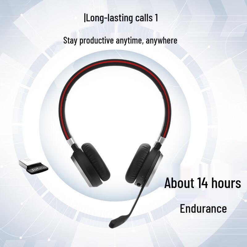 Jabra Evolve 65 MS USB Wireless Dual-Ear Headset (CN version)