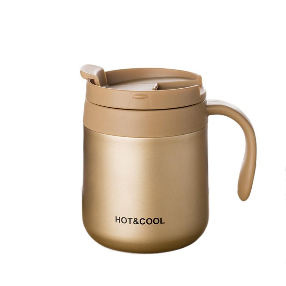 Wide-mouthed Insulated Cup Solid-color Thermos Cup Portable Coffee Cup  Car