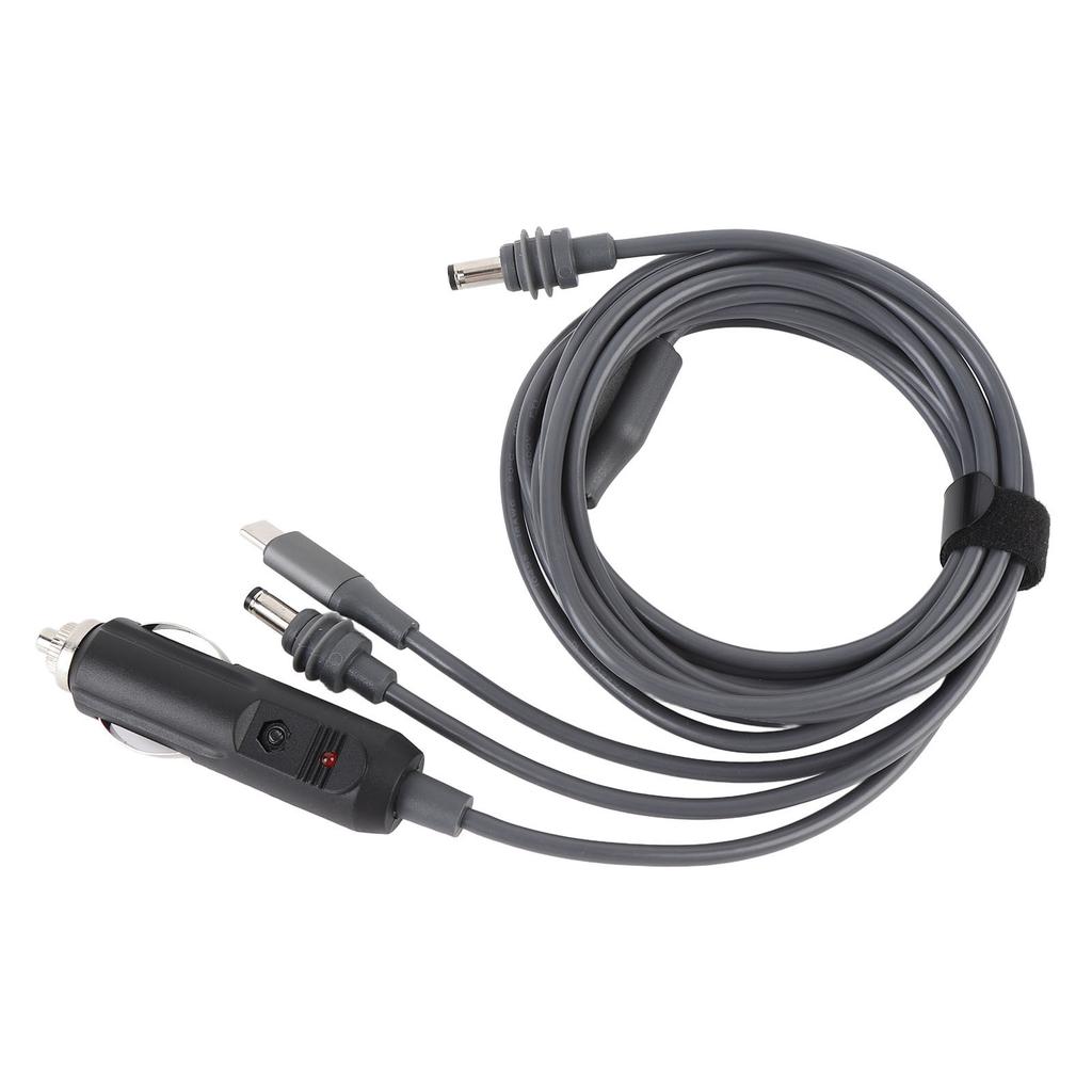 3 in 1 DC Power Cable Plug and Play 100W USB C 12-24V Car Charger DC Male Power Cord 18AWG Wire For