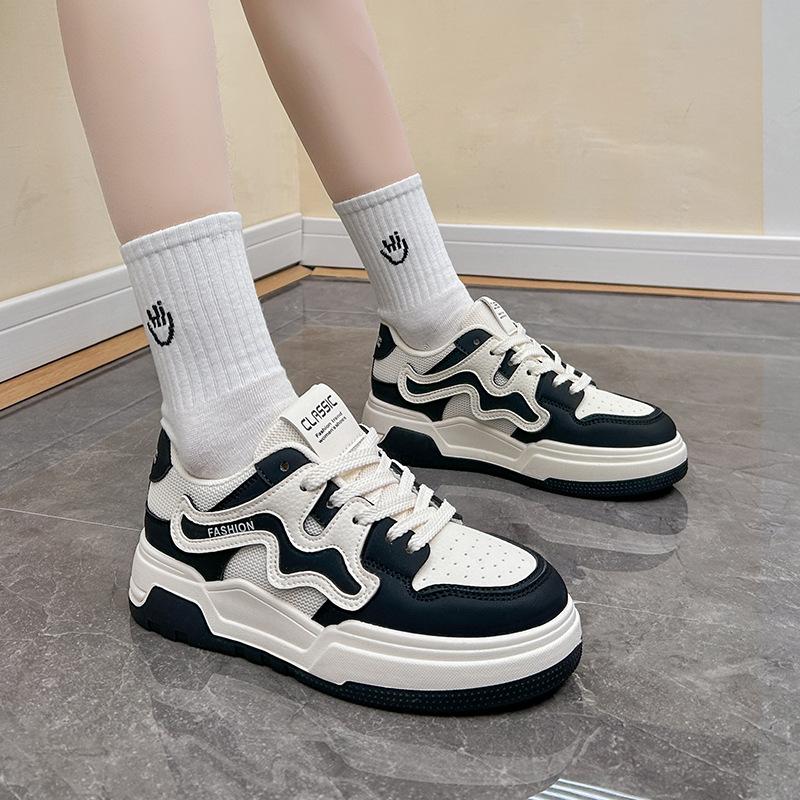 White Shoes for Women  New Spring Students Korean Style Versatile Casual Ins Trendy Platform Fashion Sneakers Kt2618