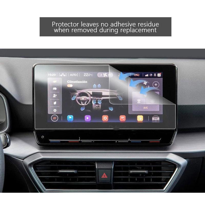 2PCS PET Screen Protector For Leon MK4 Navi System 10 Inch Car Multimedia Radio Display Auto Interior Accessories