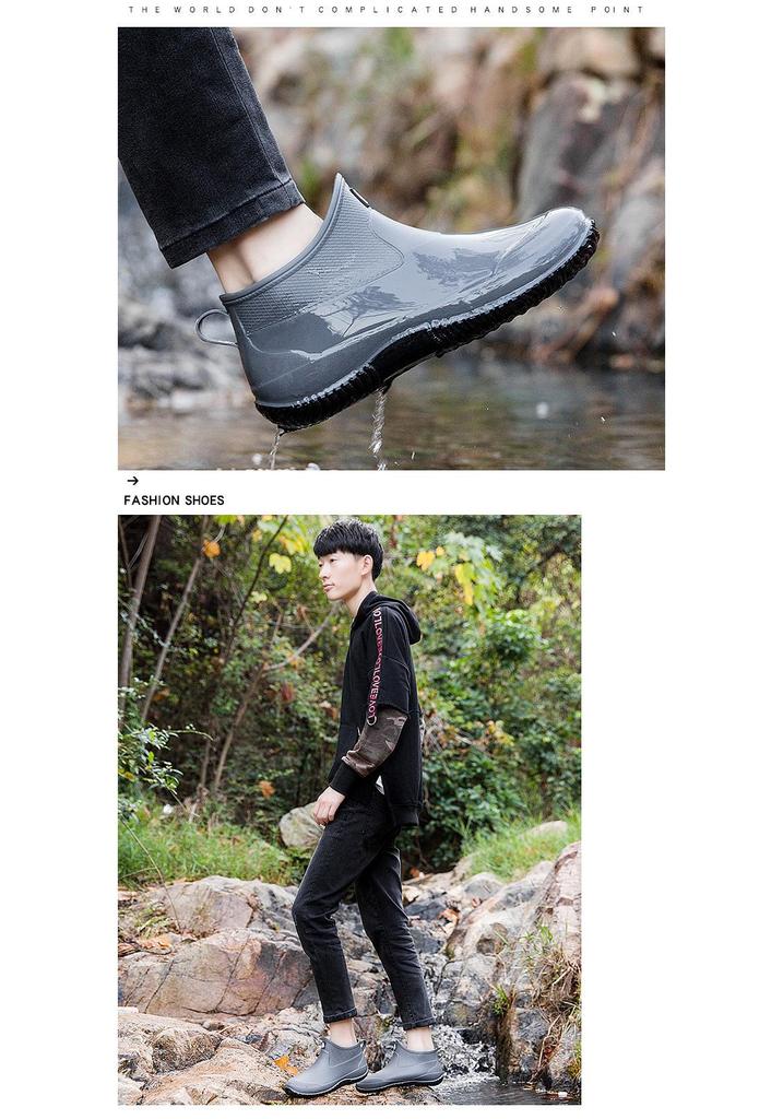 Korean Style Waterproof Short Rain Boots – Versatile Outdoor Footwear for Men & Women