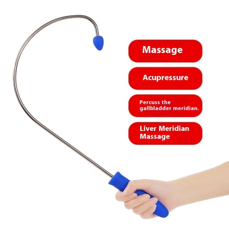 

1 шт. Инструмент для массажа триггерных точек, Ручной самомассажер для плеч, шеи, спины, ног, рук, Ручной массажный тростник, Крюк, Средство для удаления мышечных узлов Random color