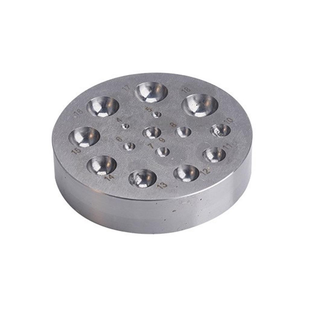 Steel Dapping Block Square Jewelry Making Tool Steel Texture Jewelry Stamping Plate Metalworking Block for Jewelry