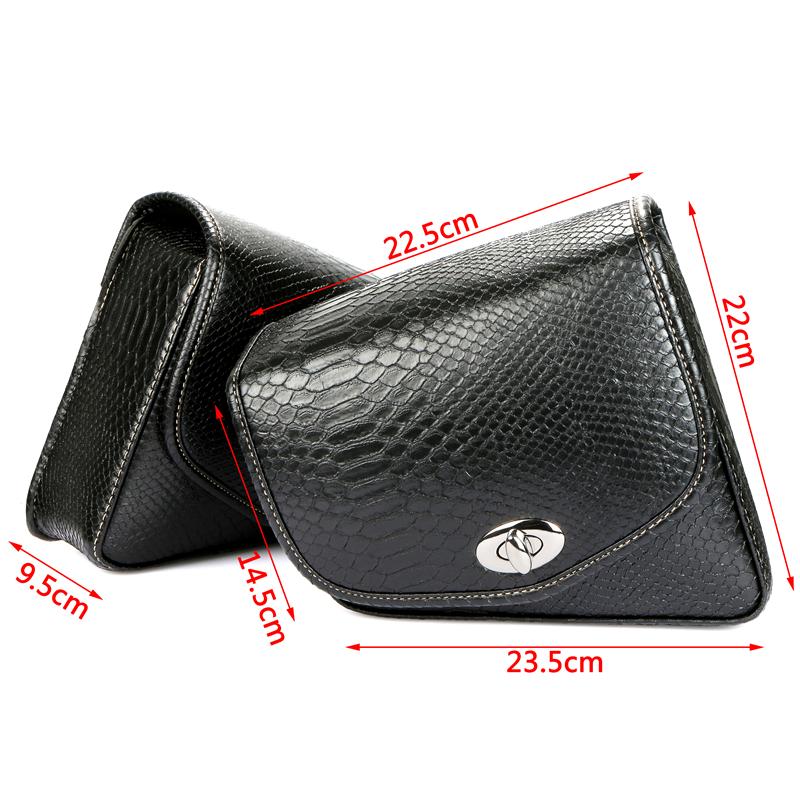 2pcs Motorcycle Universal Side Saddle Bag Motorbike Leather Tool Luggage Storage Bag Accessories for Harley Sportster XL883 1200